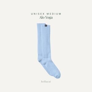 Alo Yoga | Unisex Scrunch Socks Seashell Blue Size Medium